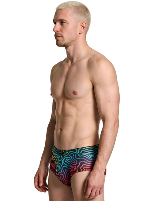 Xtremen 91283 Rainbow Printed Microfiber Briefs Color Labyrinth