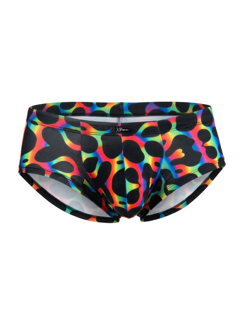 Xtremen 91283 Rainbow Printed Microfiber Briefs Color Mushroom