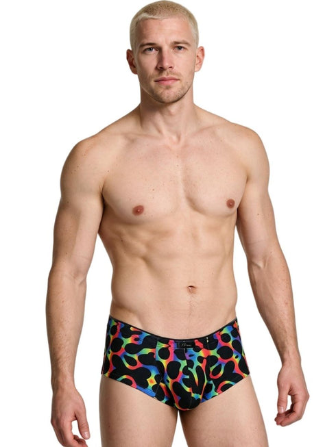 Xtremen 91283 Rainbow Printed Microfiber Briefs Color Mushroom