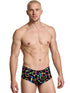 Xtremen 91283 Rainbow Printed Microfiber Briefs Color Mushroom