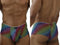 Xtremen 91283 Rainbow Printed Microfiber Briefs Color Paw print