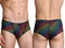 Xtremen 91283 Rainbow Printed Microfiber Briefs Color Paw print