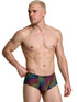 Xtremen 91283 Rainbow Printed Microfiber Briefs Color Paw print