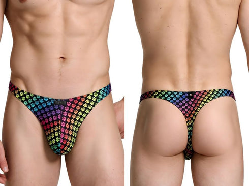 Xtremen 91284 Printed Microfiber Thongs Color Paw print