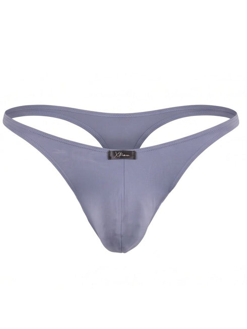 Xtremen 91287 Men's Underwear Microfiber Thongs Sleek Minimalist Style Color Gray