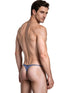 Xtremen 91287 Men's Underwear Microfiber Thongs Sleek Minimalist Style Color Gray