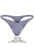 Xtremen 91287 Men's Underwear Microfiber Thongs Sleek Minimalist Style Color Gray