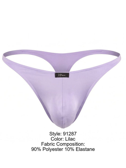 Xtremen 91287 Men's Underwear Microfiber Thongs Sleek Minimalist Style Color Lilac