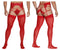 CandyMan 99550 Lace Garter-Jockstrap Outfit Color Red