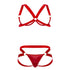 CandyMan 99731 Harness-Bra Two Piece Set Color Red