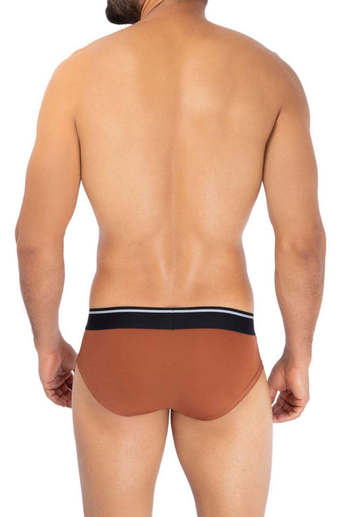 HAWAI 42191 Solid Microfiber Hip Briefs Color Amber