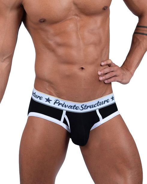 Private Structure SCUS4529 Classic Mid Waist Mini Briefs Color Black