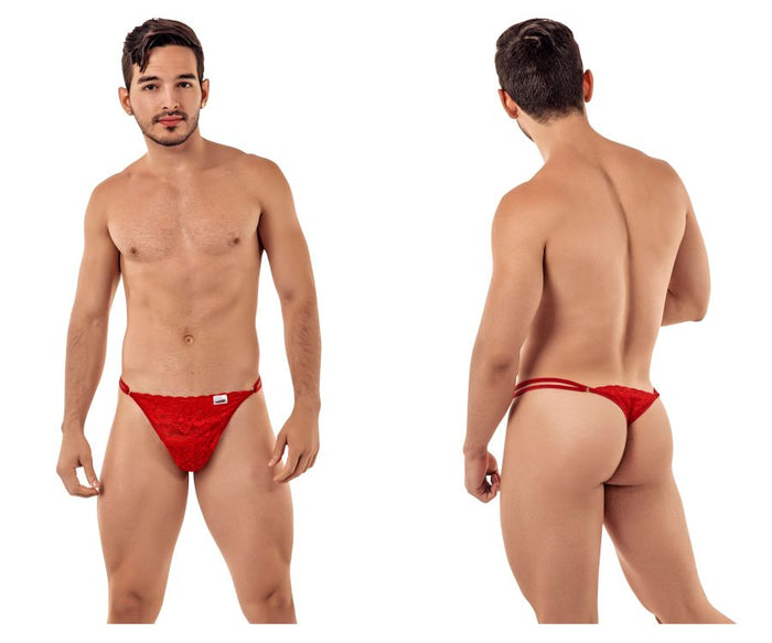 clever moda CandyMan 99421X Lace G-String Thongs Color Red