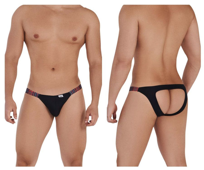 clever moda CandyMan 99536X Bikini Jockstrap Color Black Print