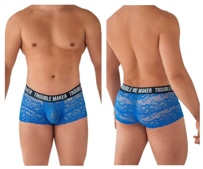 clever moda CandyMan 99616X Trouble Maker Lace Trunks Color Dark Blue