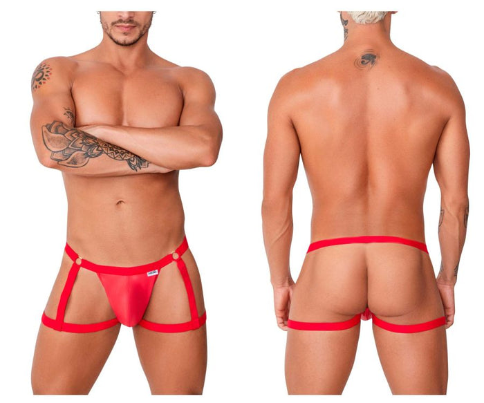 clever moda CandyMan 99749 Garter Jockstrap Color Red