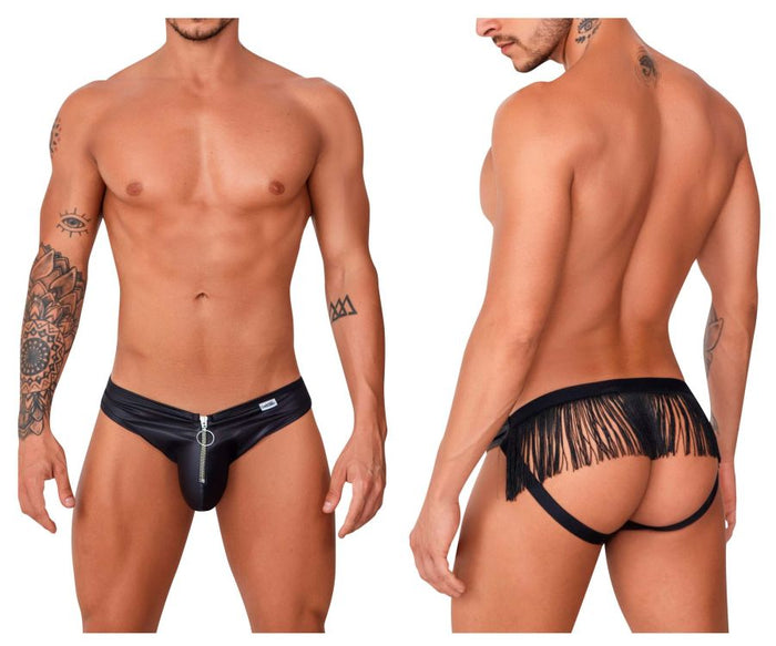 clever moda CandyMan 99753 Fringe Jockstrap Color Black