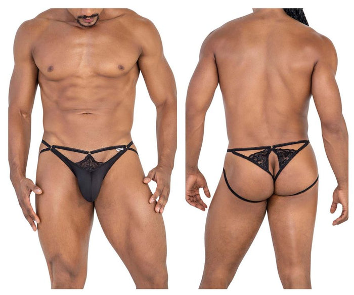 clever moda CandyMan 99770 Lace Jock Thongs Color Black