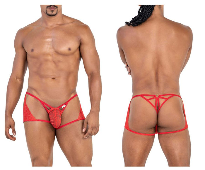 clever moda CandyMan 99773 Lace Trunks Thongs Color Red