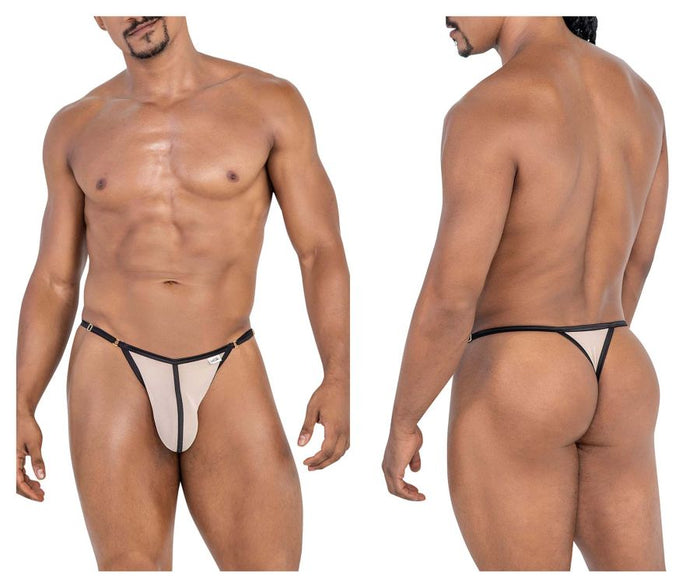 clever moda CandyMan 99776 Mesh Thongs Color Beige