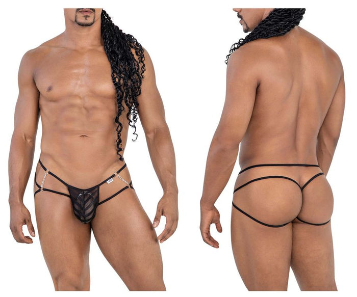 clever moda CandyMan 99793 Mesh Jock Thongs Color Black