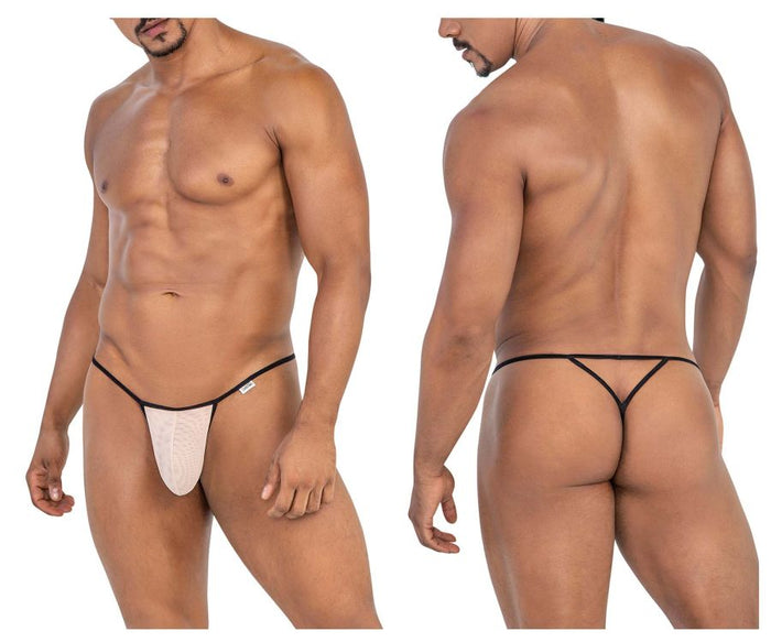 clever moda CandyMan 99795 Mesh G-String Thongs Color Beige