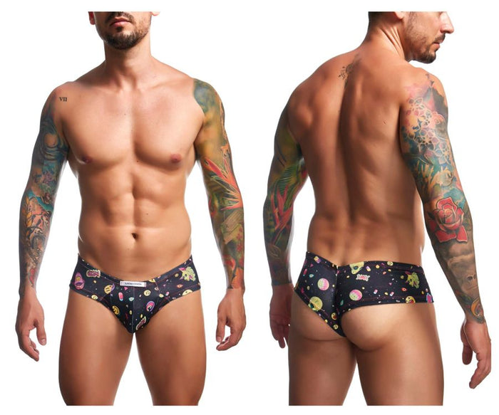 clever moda JUSTIN+SIMON XSJ22 Cheek Briefs Color Psycodelic