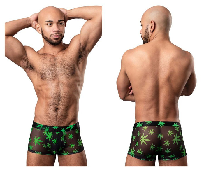 clever moda Male Power 145-294 Hazy Dayz Pouch Short Color Pot Leaf