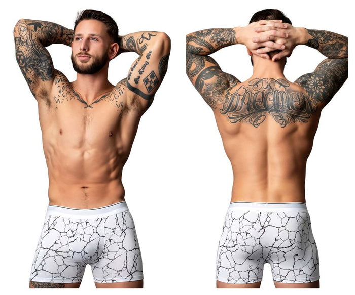 clever moda Male Power 160-299 Soo Cumfy Boxer Brief Color White-Black