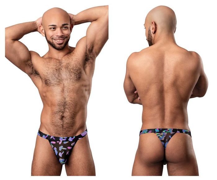 clever moda Male Power 433-294 Hazy Dayz Micro Thong Color Mushrooms
