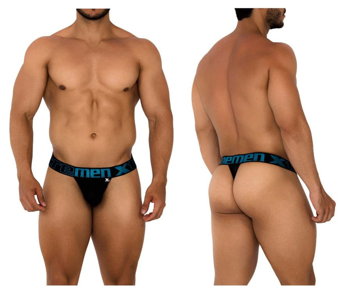 clever moda Xtremen 91184 Mesh Thongs Color Black