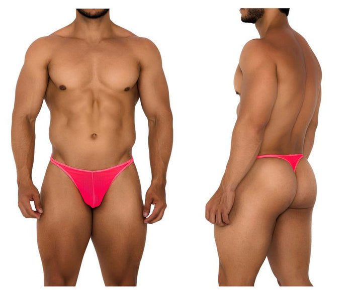 clever moda Xtremen 91189 Tulle Mesh Thongs Color Pink