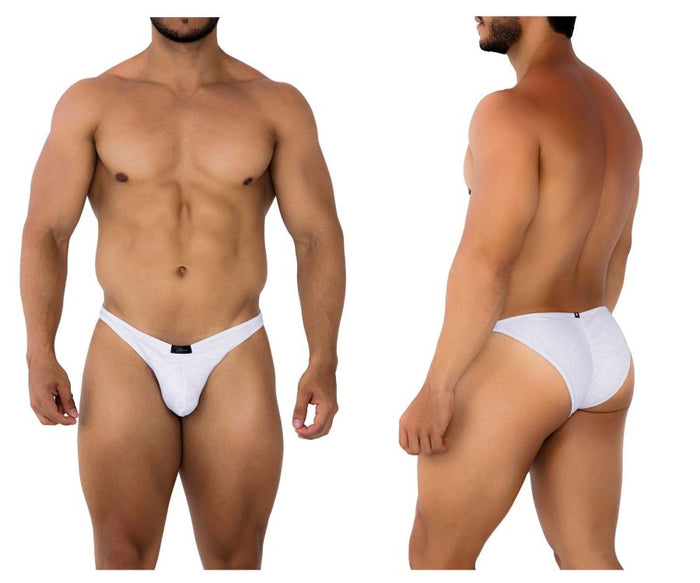 clever moda Xtremen 91201 Jacquard Bikini Color White
