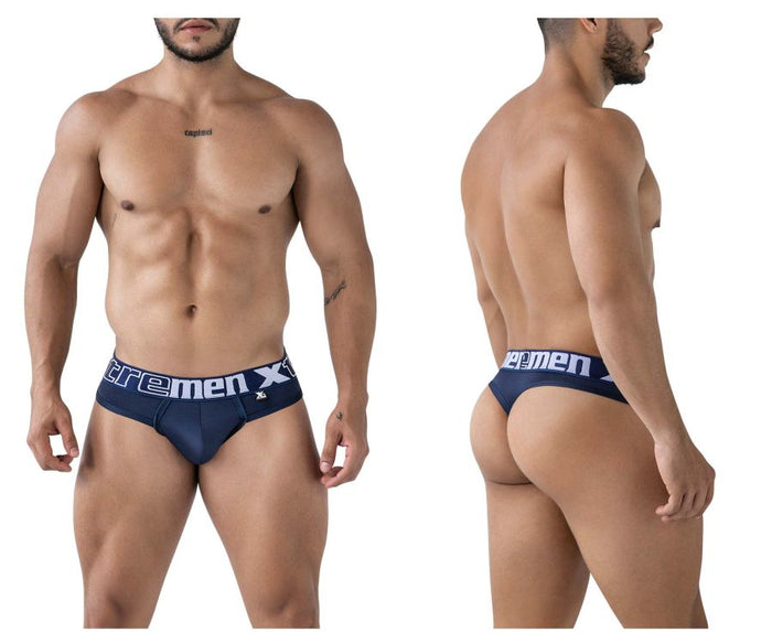 clever moda Xtremen 91208B Microfiber Thongs Color Navy