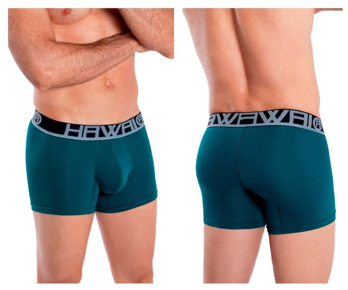 clever moda HAWAI 4986 Solid Athletic Trunks Color Green