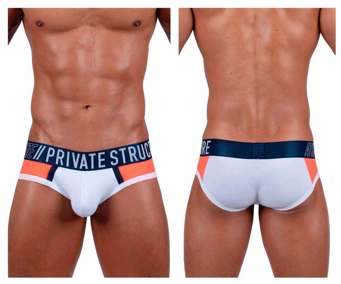 clever moda Private Structure BAUT4388 Athlete Mini Briefs Color White League
