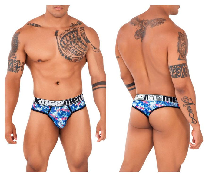 clever moda Xtremen 91131 Printed Thongs Color Royal