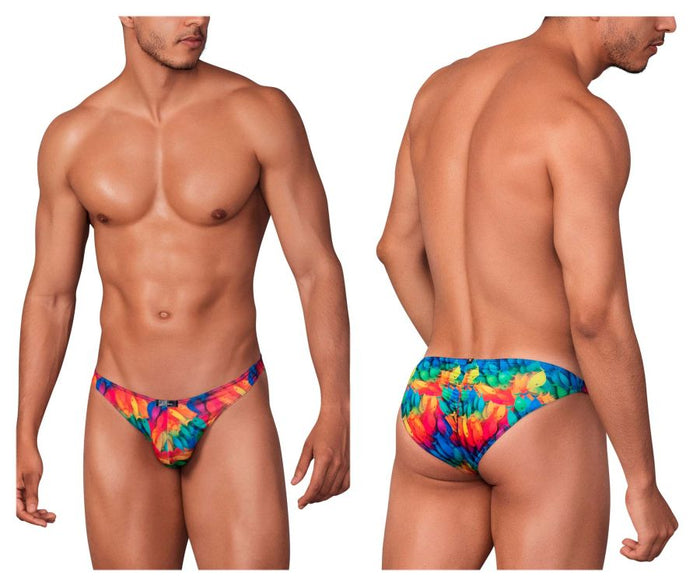 clever moda Xtremen 91145 Printed Microfiber Bikini Color Rainbow Fish
